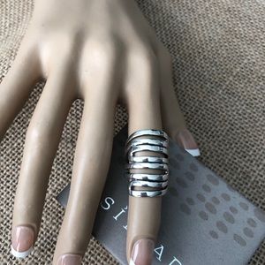 Silpada Sterling Silver Maze Statement Ring Sz 5